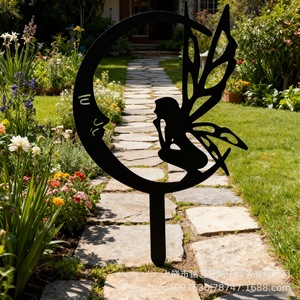 Silueta de Hada Metálica para Jardín, Decoración Exterior, Adorno de Hierro para Césped, Decoración de Patio - Product Image 2