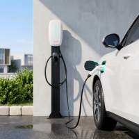 Borne de recharge murale pour véhicules électriques 7 kW, 32 A, Type 2, norme européenne, avec contrôle par application et RFID NFC pour usage domestique