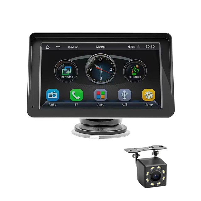 Wireless CarPlay 7-inch Portable Car Bluetooth MP5 Player with Built-in Dashcam PND Navigation