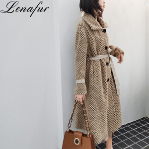 Manteau long en cachemire pour femme, couleur unie, vêtements en laine mélangé - Product Image 2
