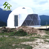 Tente de camping familiale insonorisée pour l'extérieur, tente de luxe à toit imperméable, tente géodésique de glamping