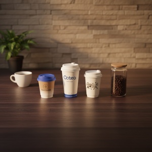 Vasos de Papel Desechables Aislantes para Café, Blancos, de Cartón, con Tapas, en Tamaños de 8, 10, 12, 16, 20 y 22 Onzas, Venta al Por Mayor Sunshine Custom - Product Image 2