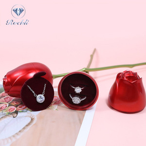 Hộp Trang Sức Đóng Gói Quà Tặng Bông Tai Vòng Cổ Hộp Nhẫn Giấy Cứng Hình Hoa Hồng Nhỏ Tùy Chỉnh Sang Trọng Bán Buôn Sinh Thái Sang Trọng Kèm Hộp Quà Tặng - Product Image 5