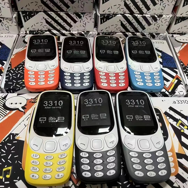 Cross-Border 3310 Mobile Phone 2.4 Inch Dual SIM Feature Phone Straight Buttons TFT Display Spanish/German 2G Non-Smart Elderly