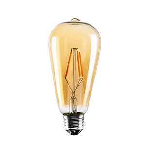 Lâmpada de luz decorativa vintage, lâmpada led de edison st64