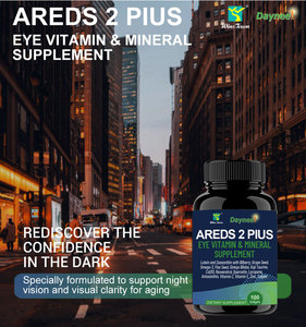 Suplemento vitamínico y mineral para la vista Wins Town AREDS 2 Plus en cápsulas blandas, alivia la fatiga ocular, suplemento dietético vegano. - Product Image 4