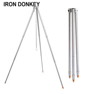 IRONDONKEY Camping Trépied Vertical <span class=keywords><strong>Pot</strong></span> Extérieur Portable Réglable <span class=keywords><strong>Suspension</strong></span> Trépied - Product Image 1