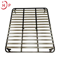 Cadre de lit en bois de peuplier Huajiapin B0508 Foshan, emballage standard de luxe, style KD, sommier à lattes, acier inoxydable, robuste et durable