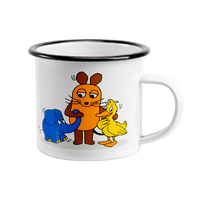 Coffret de cadeaux promotionnels personnalisés Tasse en émail lavable au lave-vaisselle Tasse à café de camp en métal de 350ml Excellente sublimation rose