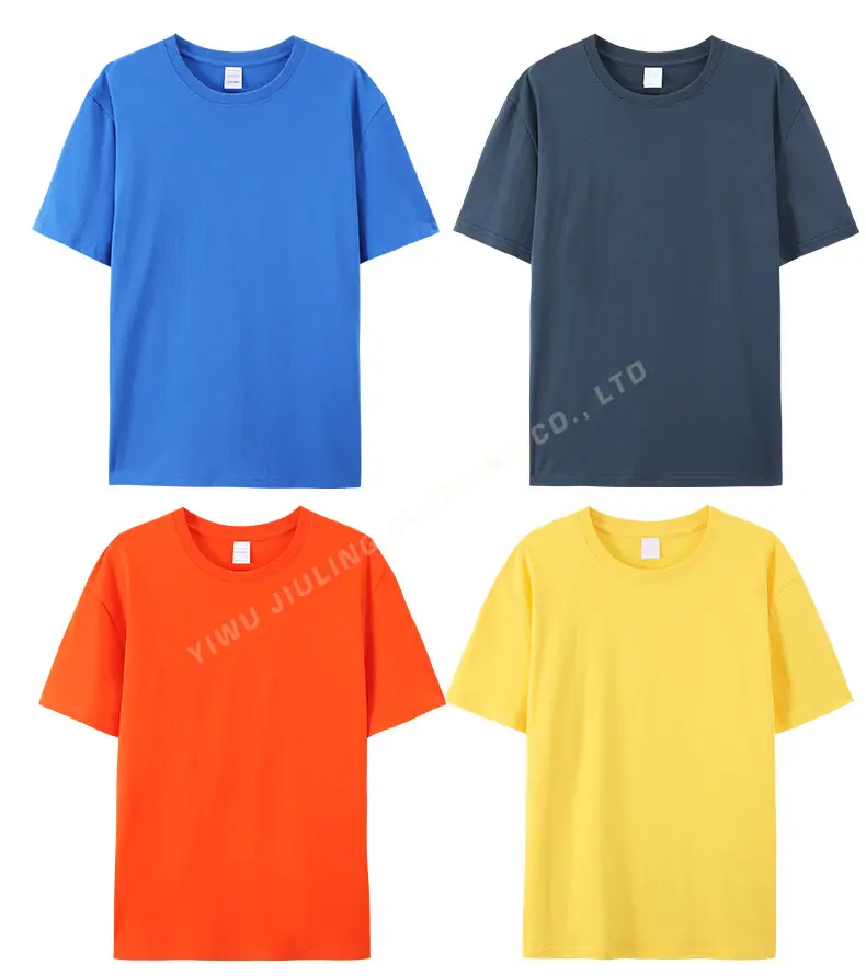 T-shirt col rond tricoté unisexe, haute qualité, logo personnalisé, impression, broderie