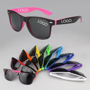 Promotional Two Tone Square Vintage Lightweight Sunglasses Custom Logo Colourful Sun Glasses with UV400 Protection for Women Men