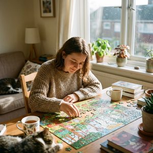 Puzzle personnalisé de 1000 pièces certifié EN71 sur le thème de l'ours pour adultes et enfants, série d'art paysager, en carton premium, pour soirée en <span class=keywords><strong>famille</strong></span> - Product Image 5