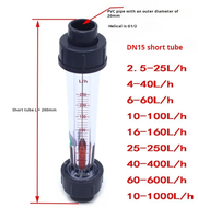 Débitmètre à flotteur à tube en plastique LZT-15LZS-20/25/32/40/50/65/80/100 pour l'eau, support OEM personnalisable
