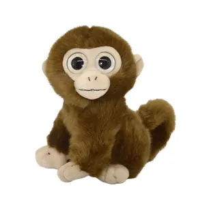 Gerçekçi peluş oyuncak sevimli maymun gorilla büyük gözler oyuncak