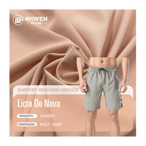 Shaoxing 145gsm Tela De Poliéster <span class=keywords><strong>Y</strong></span> Spandex cuatro vías Spandex Licra Do Navafabric para pantalones cortos para correr - Product Image 1