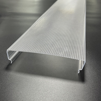 Diffuseur prismatique enveloppant personnalisé Bming Modern Extensive Line, en polycarbonate transparent haute luminosité