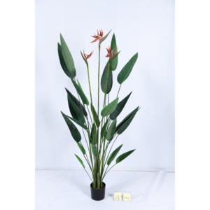 Árbol de plantas artificiales, decoración para <span class=keywords><strong>el</strong></span> hogar y la Oficina, cielo verde, pájaro, planta, plátano, venta al por mayor - Product Image 5