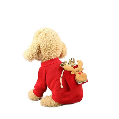 New Year's Cartoon Plus Velvet Size Dog Fadou Teddy Cat Clothes Winter Pet Clothing Supplies