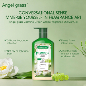 Gel Douche Bio <span class=keywords><strong>Angel</strong></span> Grass à l'Essence de Plantes (Particules Vertes) 500ml pour Peaux Normales Certifié ISO22716 - Product Image 2