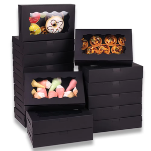<span class=keywords><strong>Caja</strong></span> para Empacar Donuts con Ventana, <span class=keywords><strong>Caja</strong></span> <span class=keywords><strong>Rectangular</strong></span> Plegable de Papel <span class=keywords><strong>Kraft</strong></span> para Fiestas y Comida para Llevar - Product Image 4