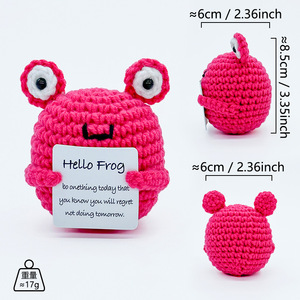 Juguete <span class=keywords><strong>de</strong></span> ganchillo hecho a mano, figura <span class=keywords><strong>de</strong></span> dibujos animados adorable, decoración <span class=keywords><strong>de</strong></span> escritorio, regalo festivo, aguacate verde <span class=keywords><strong>de</strong></span> boca lisa (Tarjeta Y), pequeño conejito zanahoria - Product Image 5