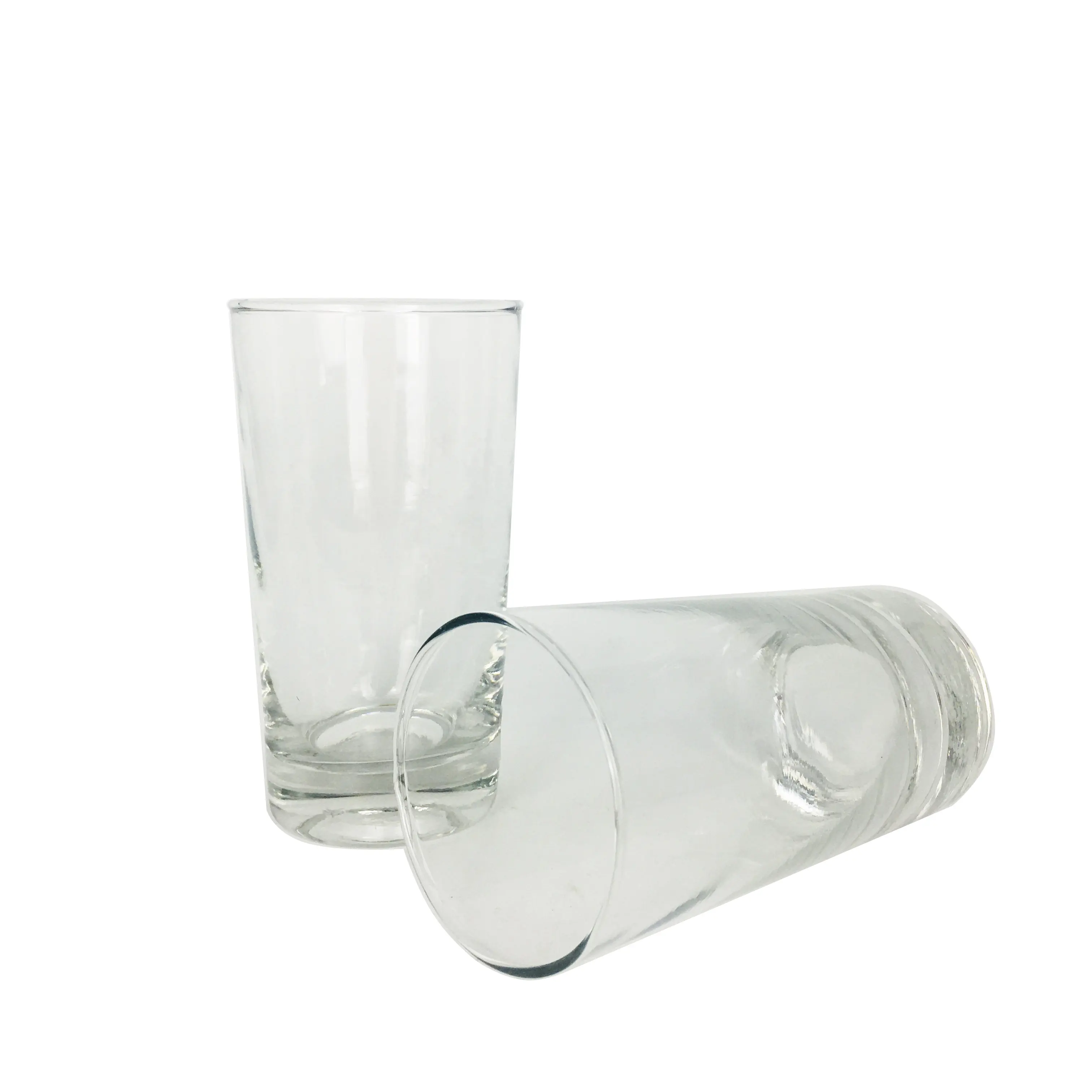 Commercio all'ingrosso 240ml di forma rotonda trasparente tazza di acqua di vetro