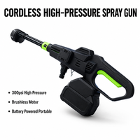 Nettoyeur haute pression portable sans fil professionnel avec moteur sans balais et pistolet 300 PSI pour le nettoyage de voitures