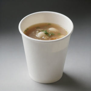 Vasos de Papel para Sopa Blancos Lisos Ecológicos de 12 oz, Recubiertos de PE, Antiderrames, Personalizables, Desechables, para Cafetería y Uso con Fideos - Product Image 1