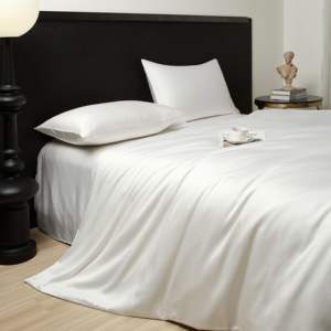 Toptan özel beyaz bambu elyaf nevresim takımı ev yumuşak rahat dokuma düz tarzı - Product Image 5