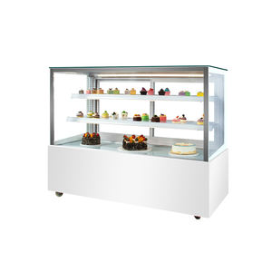 Vitrine à gâteaux en verre incurvé Transparent réfrigérateur boulangerie pâtisserie présentoir à gâteaux debout réfrigérateur - Product Image 4