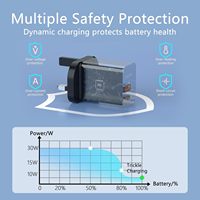 Bloc de charge double port 30W PD QC3.0, prise EU/UK, chargeur mural à charge rapide pour téléphone portable, AirPods, Switch, iPad
