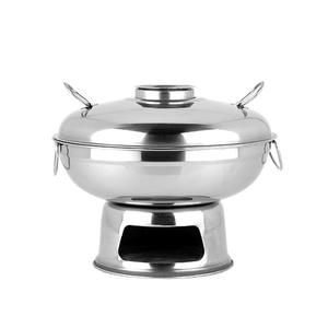Olla Caliente Estilo Tailandés de Acero Inoxidable para Una o Dos Personas, Calentador de Alcohol, 18/20/22 cm - Product Image 1