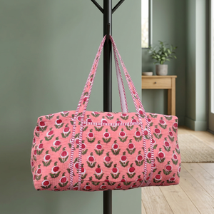 Nuevas Bolsas de Viaje Acolchadas de Algodón con Estampado Artesanal, Bolsa de Lona para la Ciudad, Gran Capacidad, Ecológica, Duradera y Ligera - Product Image 2