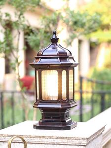 Наружная Минималистичная лампа на дверной столб E27, алюминиевая + стеклянная лампа для газона для виллы, сада, газона, входной дверной столб, светильник - Product Image 3