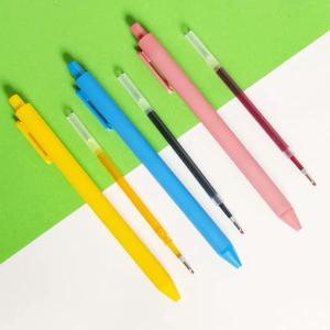 Kualitas tinggi multiwarna Macaron silika Gel pena tinta promosi iklan ditarik hitam 0.5mm pena warna dengan LOGO kustom - Product Image 4
