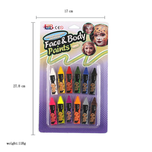 Ensemble de crayons à visage magiques à 12 couleurs, <span class=keywords><strong>peinture</strong></span> à l'huile pour la <span class=keywords><strong>peinture</strong></span> à la main des enfants, pour le maquillage de bal ou l'art corporel d'Halloween - Product Image 4