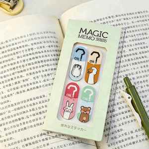 Creative Magic Memo Pad Self-Adhesive Page Markers Assorted Text Cartoon Designs Office School Document Marking Reading <b>Bookmark</b> - Product Image 2