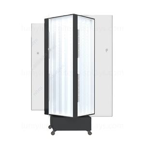 Vitrina Giratoria de 4 Lados con Cuchillas, Luces LED y Cerradura, Puerta de Acrílico, Base de Metal, para Tienda de Armas y Equipo Táctico - Product Image 6