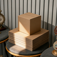 Boîtes d'expédition en carton ondulé avec logo personnalisé, emballage en carton kraft pliable pour la livraison de produits de commerce électronique et l'expédition de vente au détail