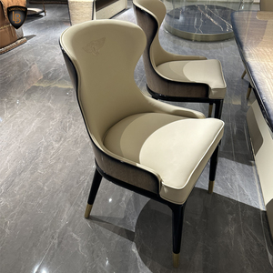 Bộ bàn ăn hiện đại <span class=keywords><strong>1</strong></span>+<span class=keywords><strong>6</strong></span> ghế thiết kế Châu Âu sang trọng mặt bàn đá cẩm thạch hình chữ nhật với tấm tre dùng cho nhà ở, nội thất phòng khách - Product Image 4