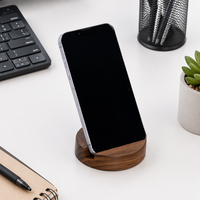 Support de téléphone en bois, support de téléphone portable en bois pour bureau, support d'iPad en bois pour affichage