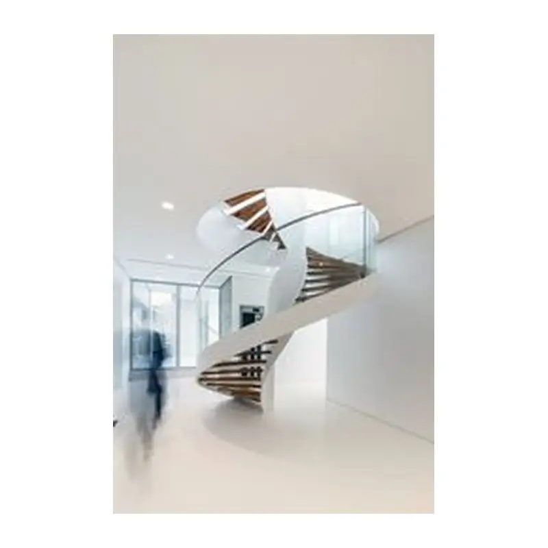 Prima curved round staircase decorative metal glass staircase outdoor staircase