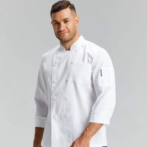 Cappotto da Chef con Logo personalizzato diretto in fabbrica per uniformi da ristorante e Bar - Product Image 2