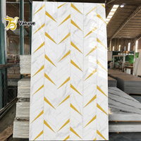 Panneau mural 3D en PVC, motif marbre, ignifuge, résistant à l'humidité, insonorisant, panneau décoratif d'intérieur, design géométrique moderne