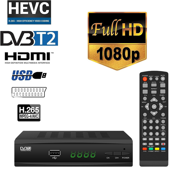 4K HEVC Dvbt2 Ac4 H.265 Free to air Set Top Box Digital Tv Receiver Dvb-t2 Tv Box