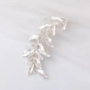 Grampo de cabelo da moda para casamento, joia de cristal para decoração de noivas, faixa de cabelo linda e linda