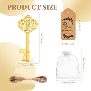 Décapsuleur en or pour cadeaux de mariage, porte-clés, ouvre-bouteille, Souvenirs d'anniversaire pour invités, cadeaux de fête - Product Image 2