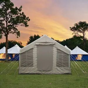 3-4 인 간편한 세트 캐빈 풍선 텐트 가족 캠핑 블로우 업 글램핑 텐트 더 나은 야외 체험 캐노피 전망대
