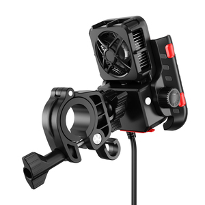<span class=keywords><strong>Soporte</strong></span> para Teléfono con Puerto de Carga Tipo-C y USB, Ventilador de Refrigeración, Rotación de 360 Grados, Material PA66, para Motocicleta - Product Image 2
