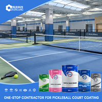Kit de Matériaux de Remise en État pour Terrains de Pickleball : Apprêt Acrylique, Revêtement de Remise en État, Peinture Colorée, Revêtement de Marquage de Lignes pour Béton et Asphalte